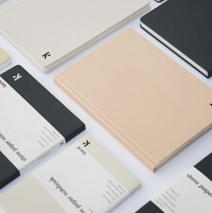 Karst notebooks curated by Swagger shown in varying sizes and colors.