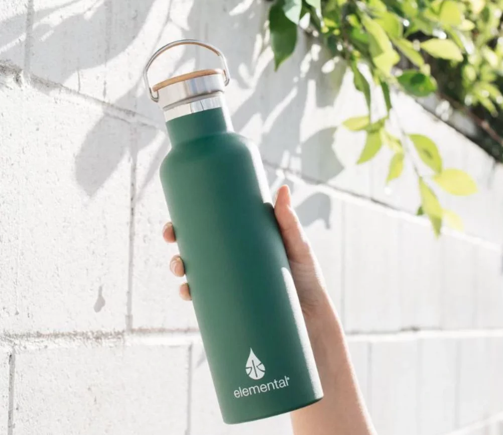 Elemental eco-friendly forrest green 25oz water bottle
