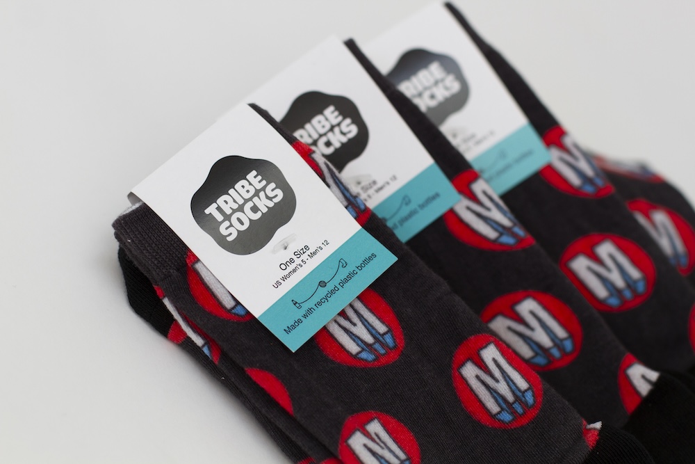 Custom branded Tribe Socks designed and curated by Swagger