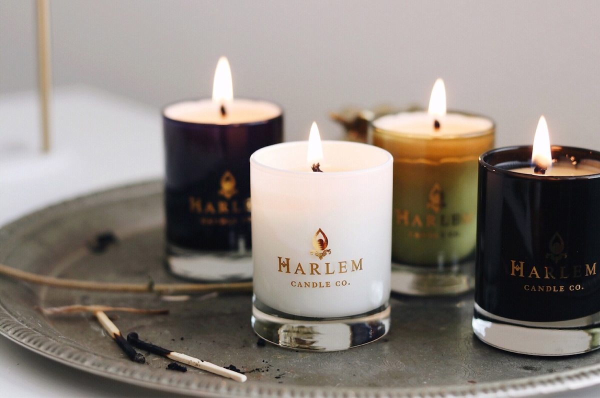 Image of an assortment of Harlem Candle Company candle scents.