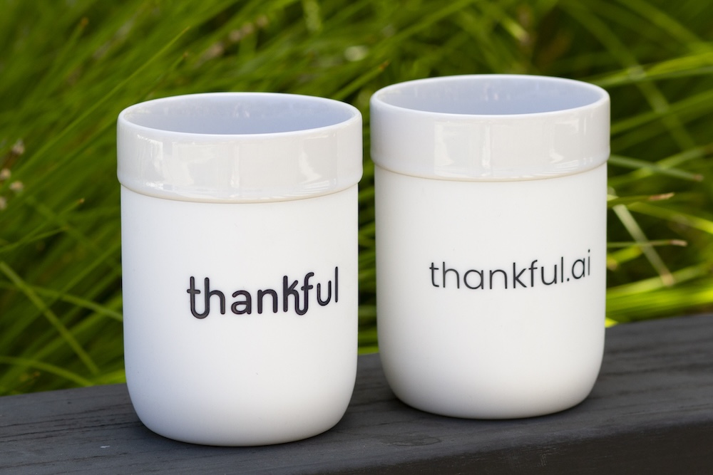 Image of custom branded Thankful cups curated by Swagger
