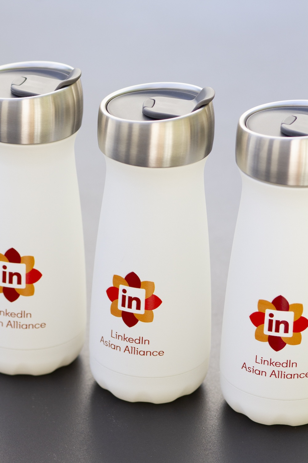 Custom branded LinkedIn mugs designed and curated by Swagger