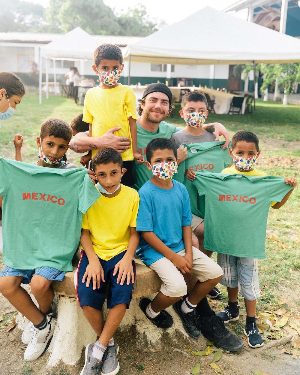 Image of one of Allmade’s initiative's helping clothe children in Mexico.