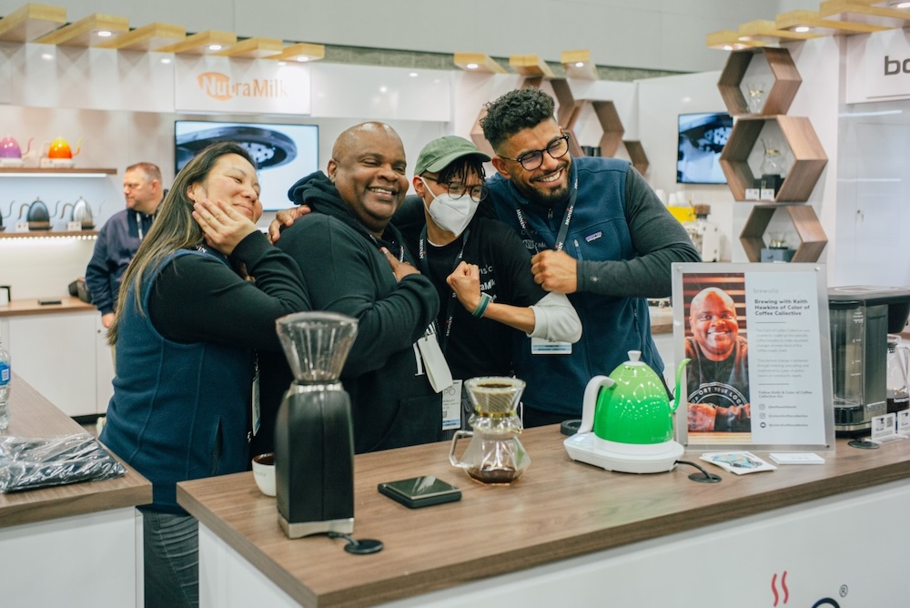 The Fellow team with Keith Hawkins, founder of the Color of Coffee Collective.